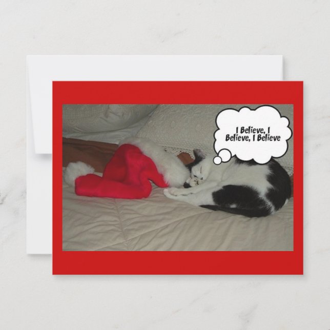 Cartes Pour Fêtes Annuelles C'était la nuit avant Noël Kitten (Devant)