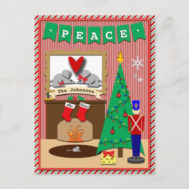 Cartes Pour Fêtes Annuelles Cette nuit avant Noël ・ 2 Bas (Devant)