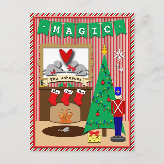 Cartes Pour Fêtes Annuelles Cette nuit avant Noël ・ 3 Stockage (Devant)