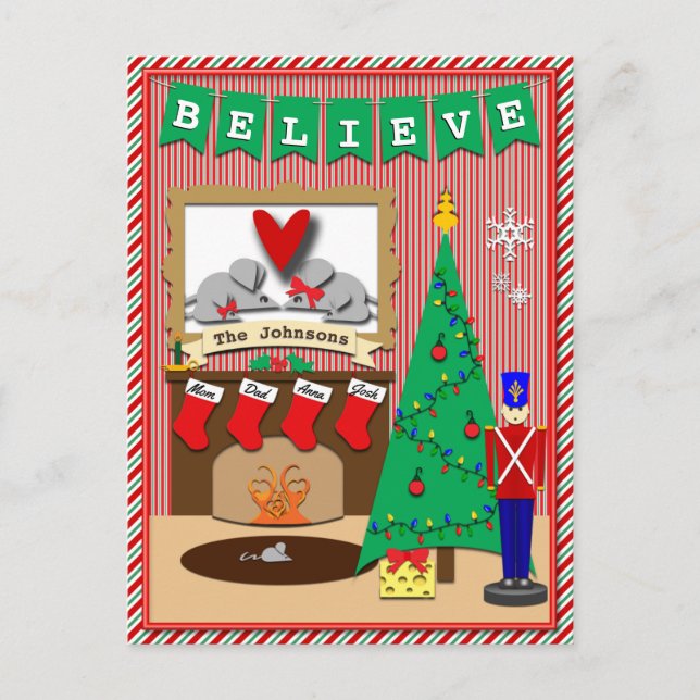 Cartes Pour Fêtes Annuelles Cette nuit avant Noël ・ 4 Bas (Devant)