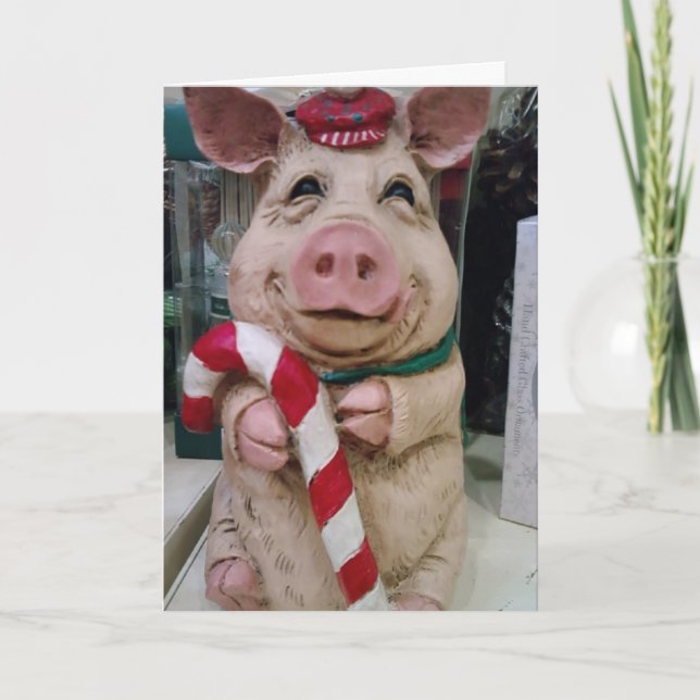 CARTES POUR FÊTES ANNUELLES CETTE PETITE PIGGIE DIT JOYEUSE NOËL (Devant)
