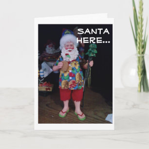Cartes Pour Fêtes Annuelles CETTE PLAGE PÈRE NOËL est ici avec VACANCES