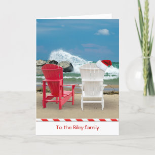Cartes Pour Fêtes Annuelles Chaises de plage de Noël