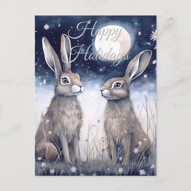 Cartes Pour Fêtes Annuelles Chalet d'hiver de Noël (Devant)