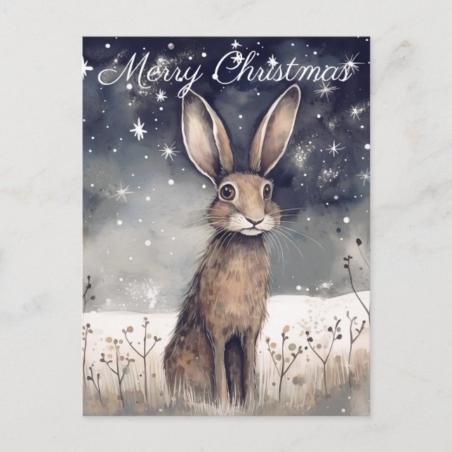 Cartes Pour Fêtes Annuelles Chalet d'hiver de Noël (Devant)