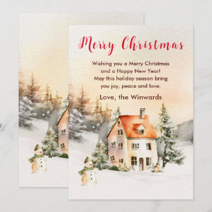 Cartes Pour Fêtes Annuelles Chalet pour les fêtes de Noël Joyeux Noël