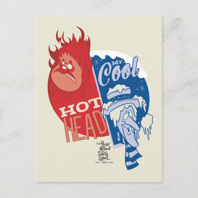 Cartes Pour Fêtes Annuelles Chaleur maléfique tête chaude & Neige maléfique M. (Devant)