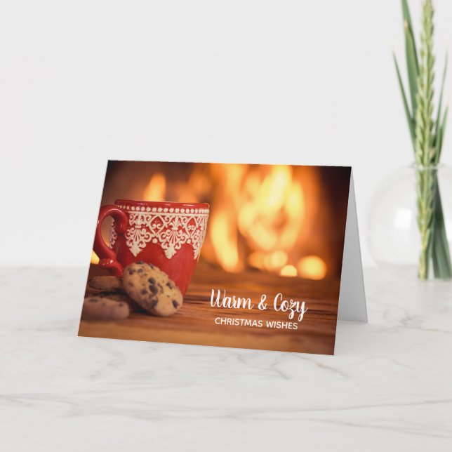 Cartes Pour Fêtes Annuelles Chaleureux et cosy voeux de Noël (Devant)