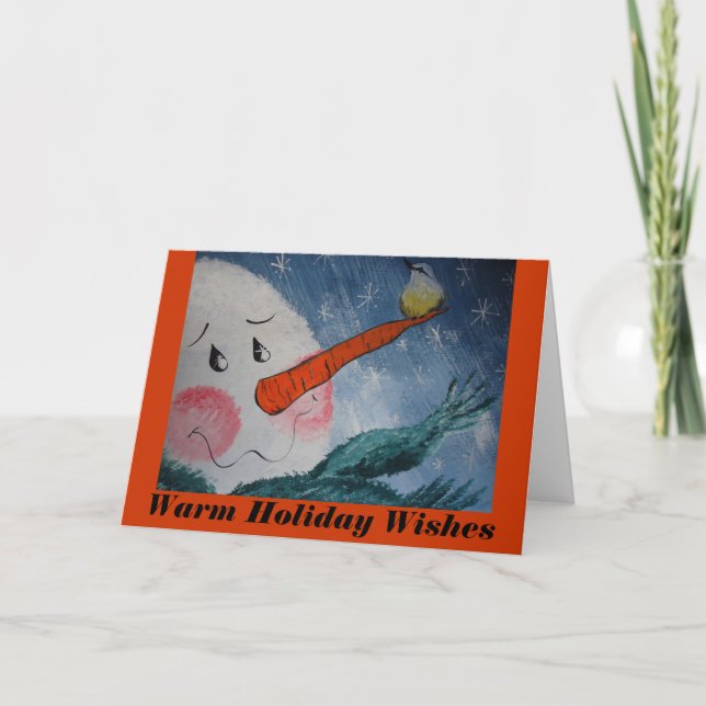 Cartes Pour Fêtes Annuelles Chaleureux voeux De Vacances (Devant)