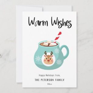 Cartes Pour Fêtes Annuelles Chaleureux voeux Noël cacao Mug Appartement de vac