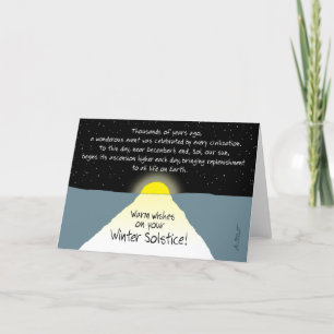 Cartes Pour Fêtes Annuelles Chaleureux voeux sur votre solstice d'hiver! -