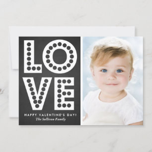 Cartes Pour Fêtes Annuelles Chalkboard Love Marquee Valentine's Day Flat Card