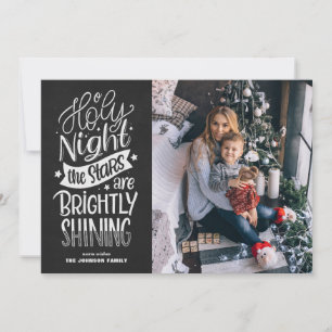 Cartes Pour Fêtes Annuelles Chalkboard O Holy Night Lyrics Christmas Photo