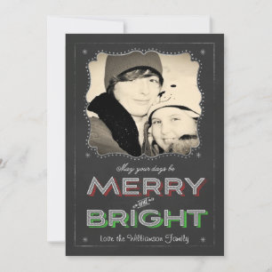 Cartes Pour Fêtes Annuelles Chalkboard Que vos jours soient Joyeux Noël brilla