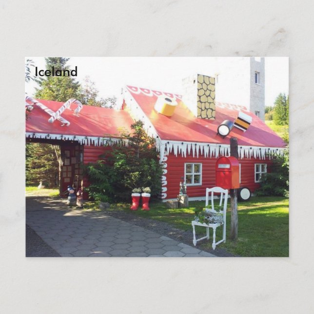 Cartes Pour Fêtes Annuelles Chambre de Noël près d'Akureyri, Islande (Devant)
