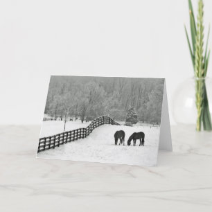 Cartes Pour Fêtes Annuelles Champ d'hiver