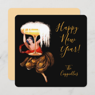 Cartes Pour Fêtes Annuelles Champagne Toast New Year