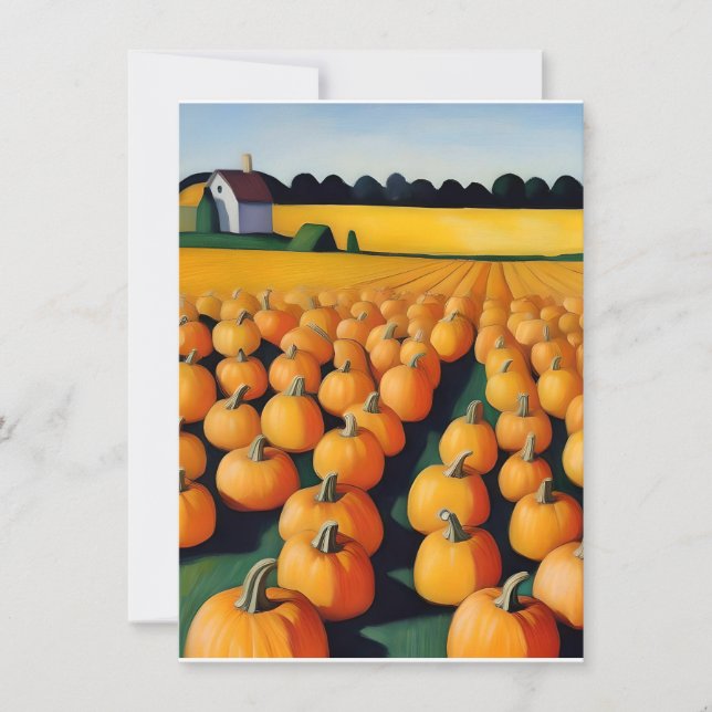 Cartes Pour Fêtes Annuelles champignon de Halloween automne patch (Devant)