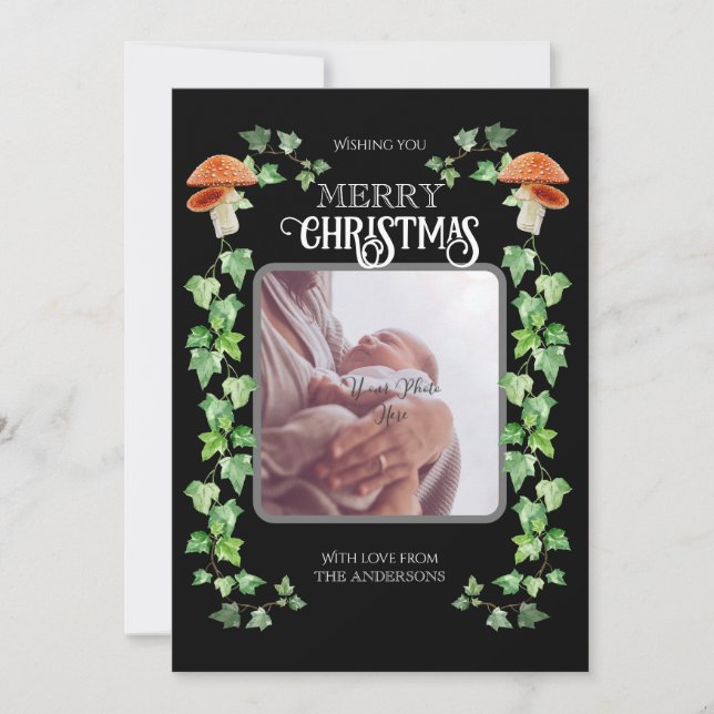 Cartes Pour Fêtes Annuelles Champignons et Ivy Fairytale Christmas Card (Devant)