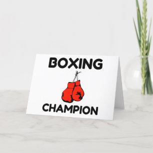 CARTES POUR FÊTES ANNUELLES CHAMPION DE BOXING