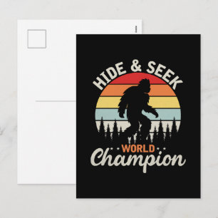 Cartes Pour Fêtes Annuelles Champion du Monde de Cache-Cache de Bigfoot