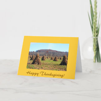 Cartes Pour Fêtes Annuelles Champs amish, bon thanksgiving !