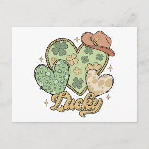 Cartes Pour Fêtes Annuelles Chanceux Saint-Patrick de l'Ouest Cœur Shamrock Ir