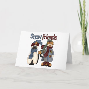 Cartes Pour Fêtes Annuelles Chandails et cadeaux d'amis de la neige