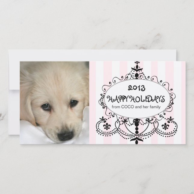 Cartes Pour Fêtes Annuelles Chandelier Dog Photo (Devant)