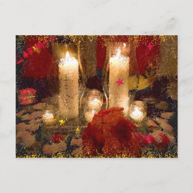 Cartes Pour Fêtes Annuelles Chandelles de vacances (Devant)
