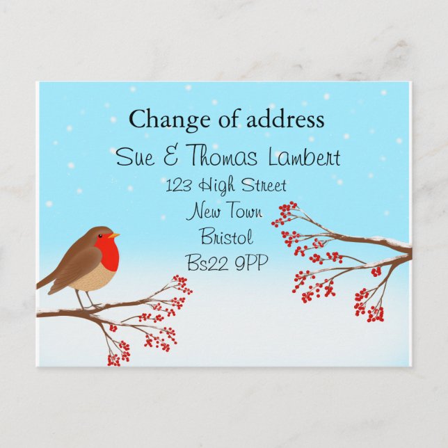 Cartes Pour Fêtes Annuelles Changement d'adresse noël (Devant)