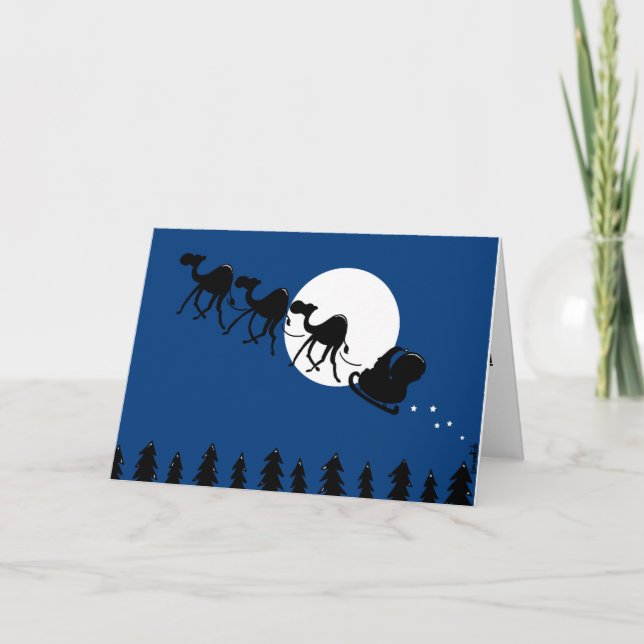 Cartes Pour Fêtes Annuelles changez en Père Noël l'équipe (Devant)