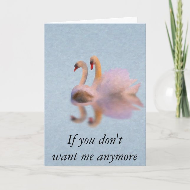 Cartes Pour Fêtes Annuelles Chanson de cygne (anti-Valentin) (Devant)