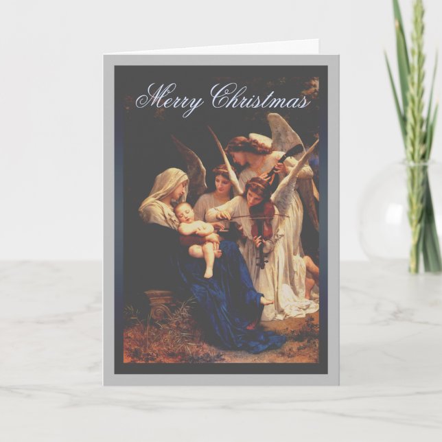 Cartes Pour Fêtes Annuelles Chanson de Noël d'anges (Devant)