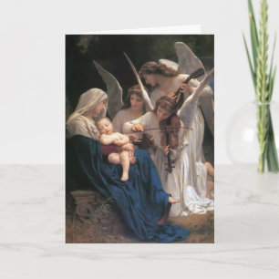 Cartes Pour Fêtes Annuelles Chanson de Noël de cru d'anges