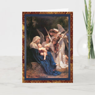 Cartes Pour Fêtes Annuelles Chanson de Noël de cru d'anges
