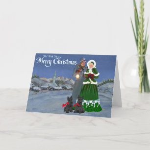 Cartes Pour Fêtes Annuelles Chanson de Noël des Terriers Écossais