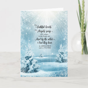 Cartes Pour Fêtes Annuelles Chanson des anges de la forêt hivernale de Noël re