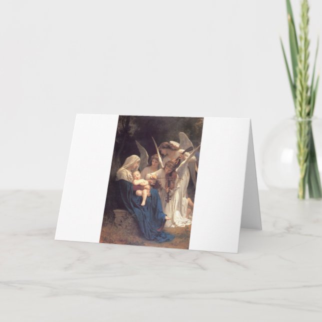 Cartes Pour Fêtes Annuelles Chanson des anges - William-Adolphe Bouguereau (Devant)