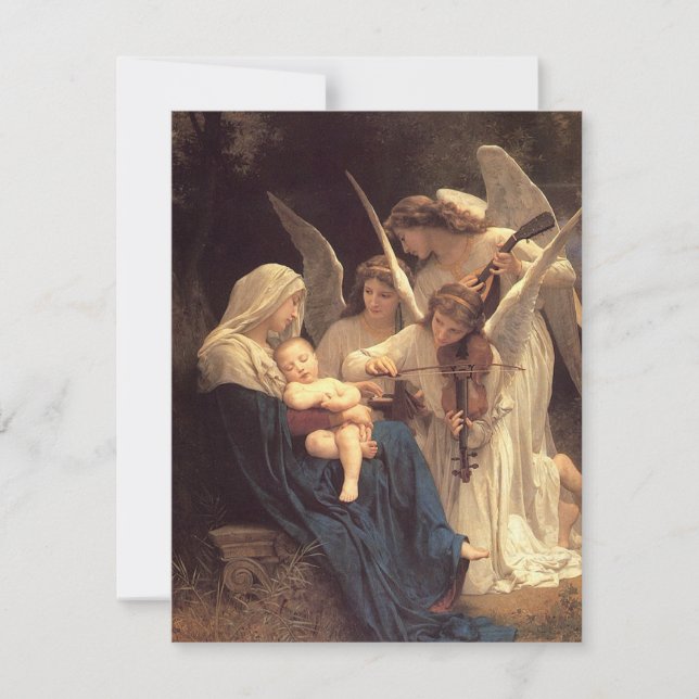 Cartes Pour Fêtes Annuelles Chanson des Angles Bébé Jésus Noël (Devant)