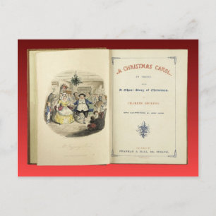 Cartes Pour Fêtes Annuelles Chant de Noël, frontispice de première édition
