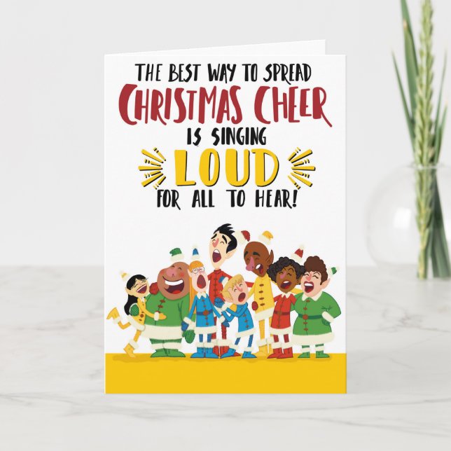 Cartes Pour Fêtes Annuelles Chant fort pour que tous entendent (Devant)