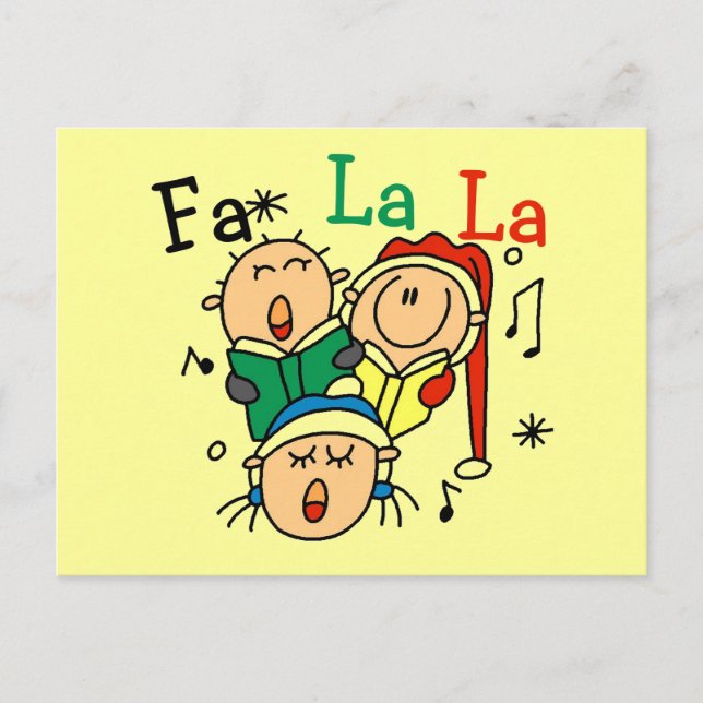 Cartes Pour Fêtes Annuelles Chanter des chansons de Noël Tshirts et cadeaux (Devant)
