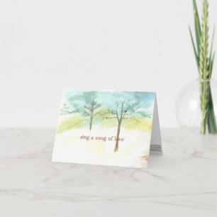 Cartes Pour Fêtes Annuelles chanter une chanson d'amour