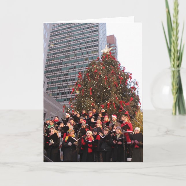 Cartes Pour Fêtes Annuelles Chanteurs Carol (Devant)