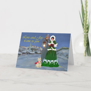 Cartes Pour Fêtes Annuelles Chants de Noël des Terriers Écossais