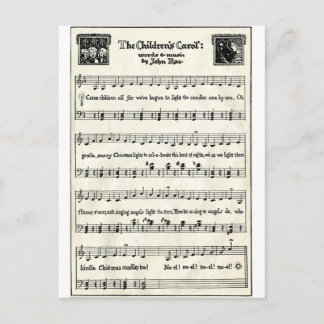 Cartes Pour Fêtes Annuelles Chants de Noël : La Carol des enfants