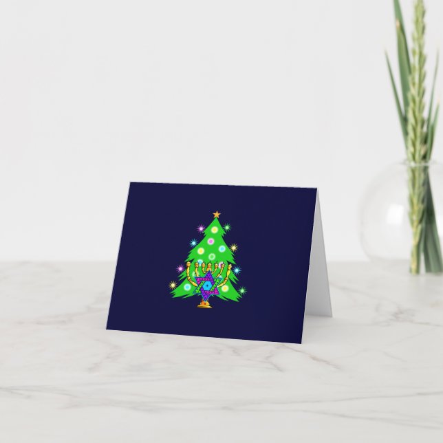 Cartes Pour Fêtes Annuelles Chanukkah et Noël (Devant)