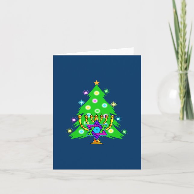 Cartes Pour Fêtes Annuelles Chanukkah et Noël (Devant)