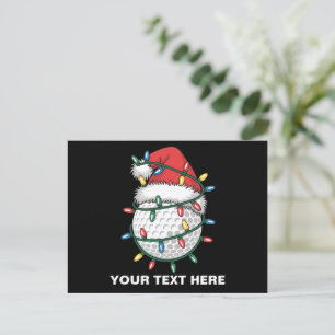 Cartes Pour Fêtes Annuelles Chapeau de Père Noël à balle de golf personnalisé